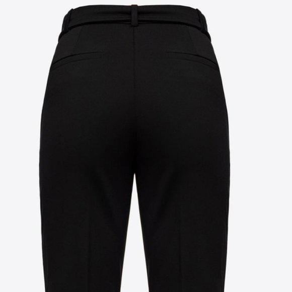 Pinko "Love Birds" Black Waist Pants w/ perfect amount stretchy soft finish - Picture 4 of 7